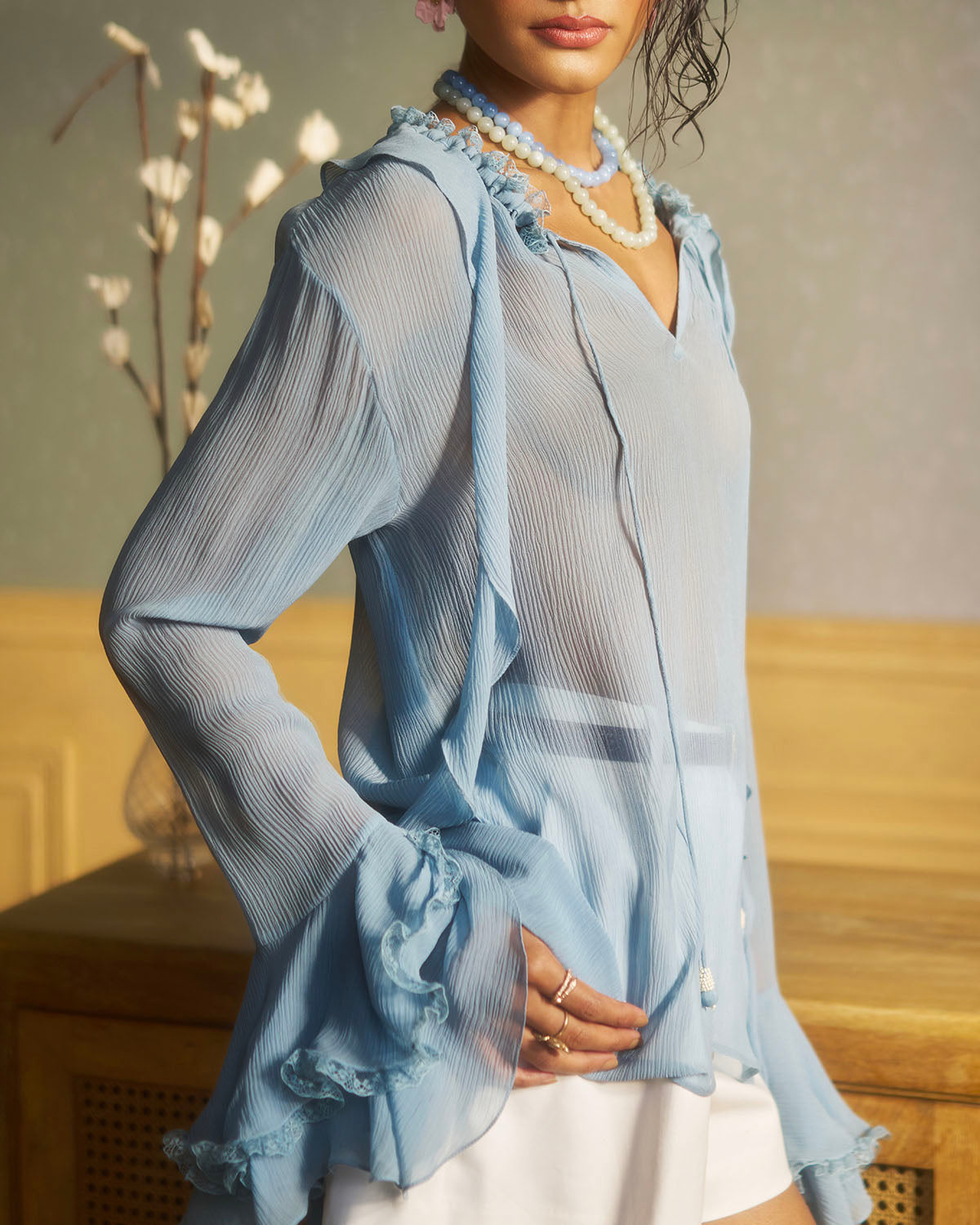 Oriana Ruffle top