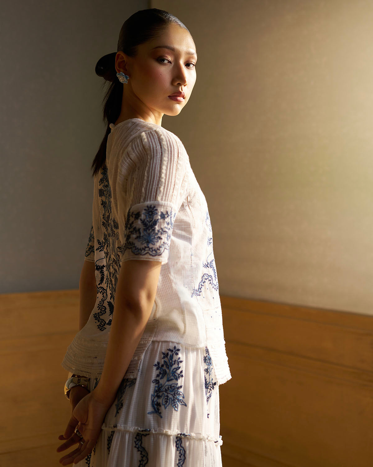 Mae Embroidered lace Top