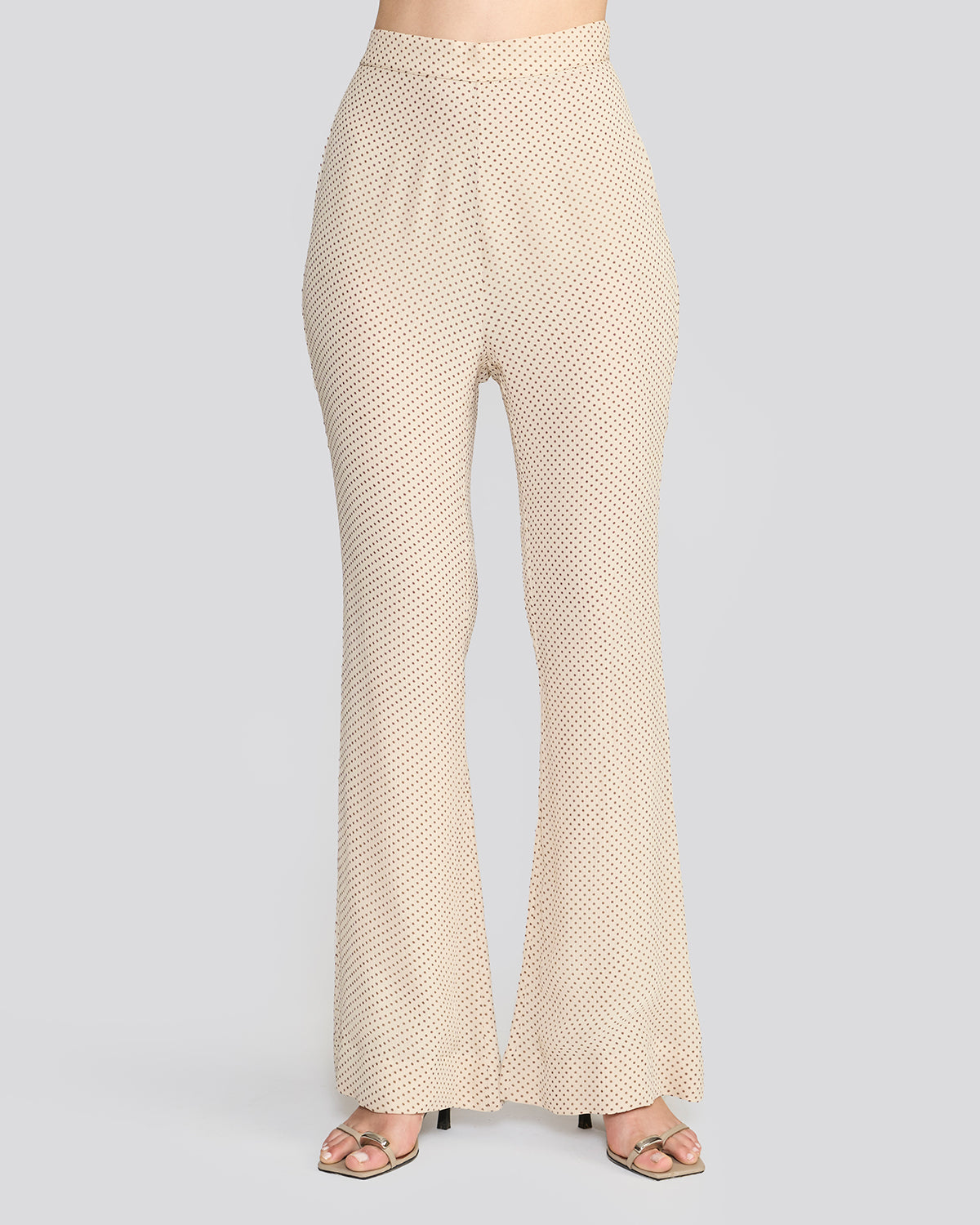 Carrie Cream Printed Bootcut Pants