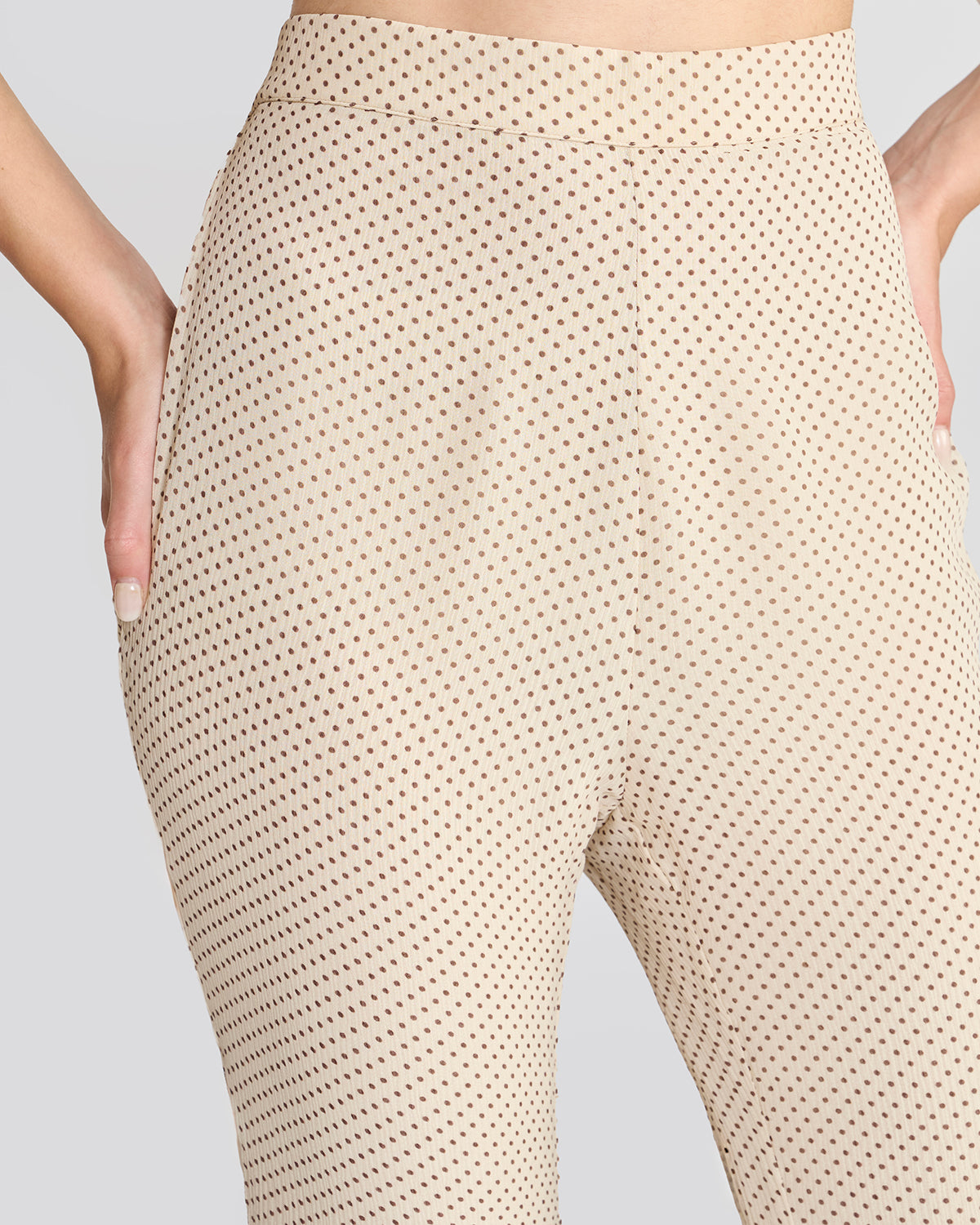 Carrie Cream Printed Bootcut Pants