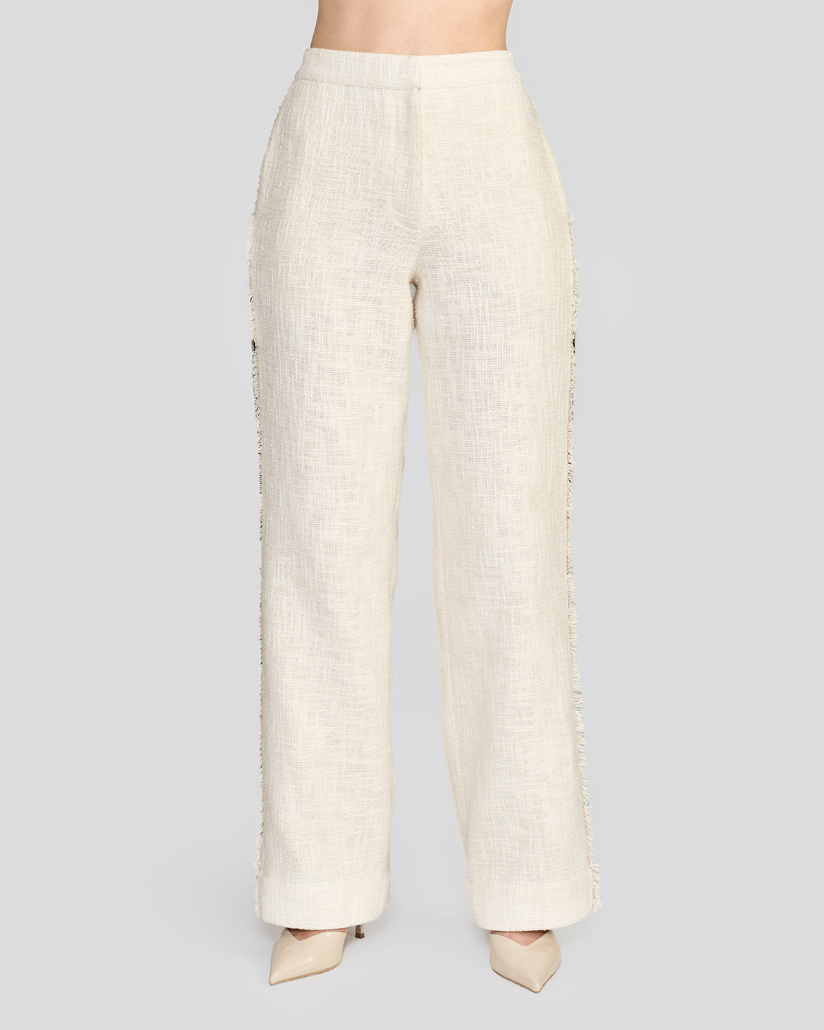 Lydia Ivory Straight Pants