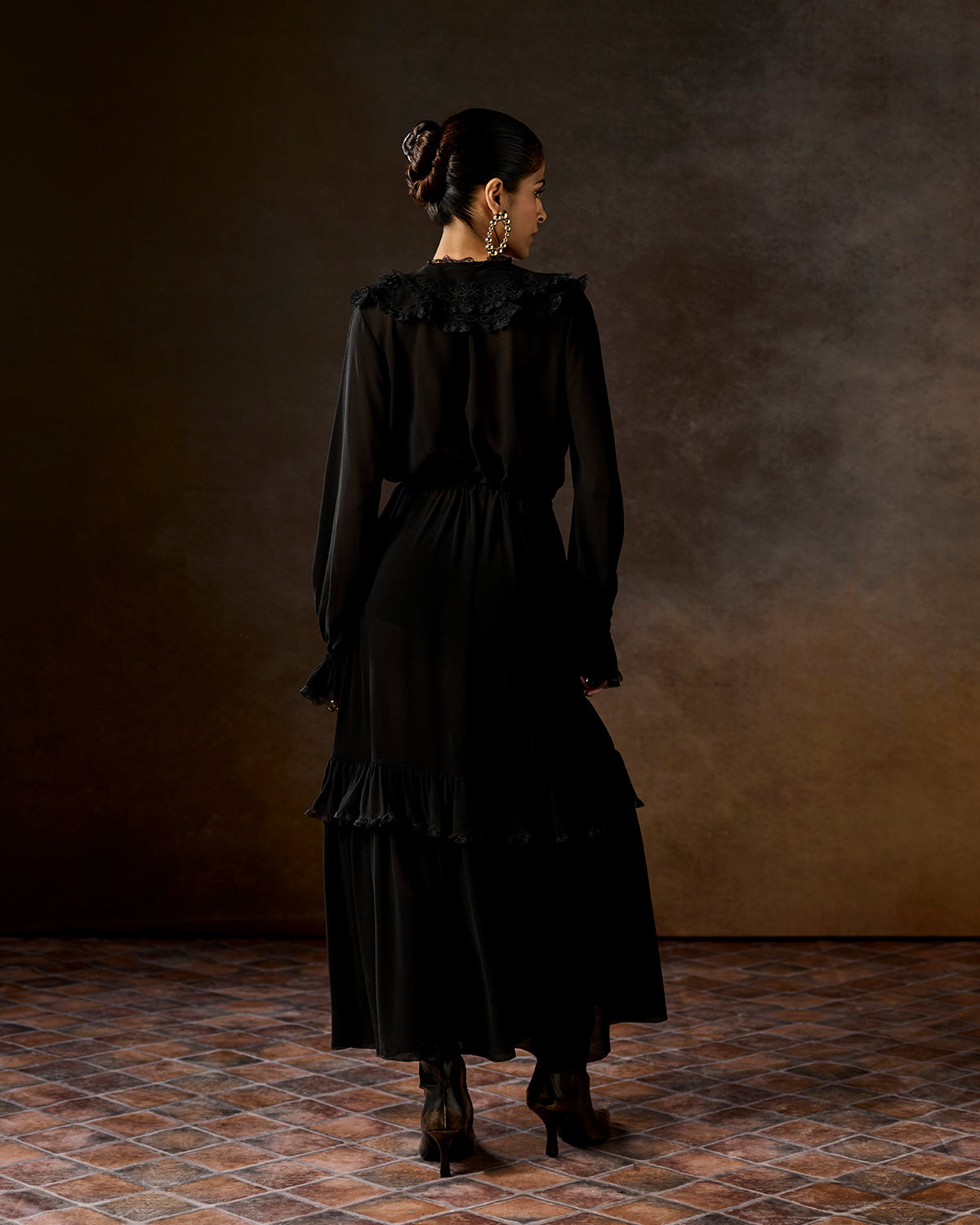 Maisie Black Ruffle Dress