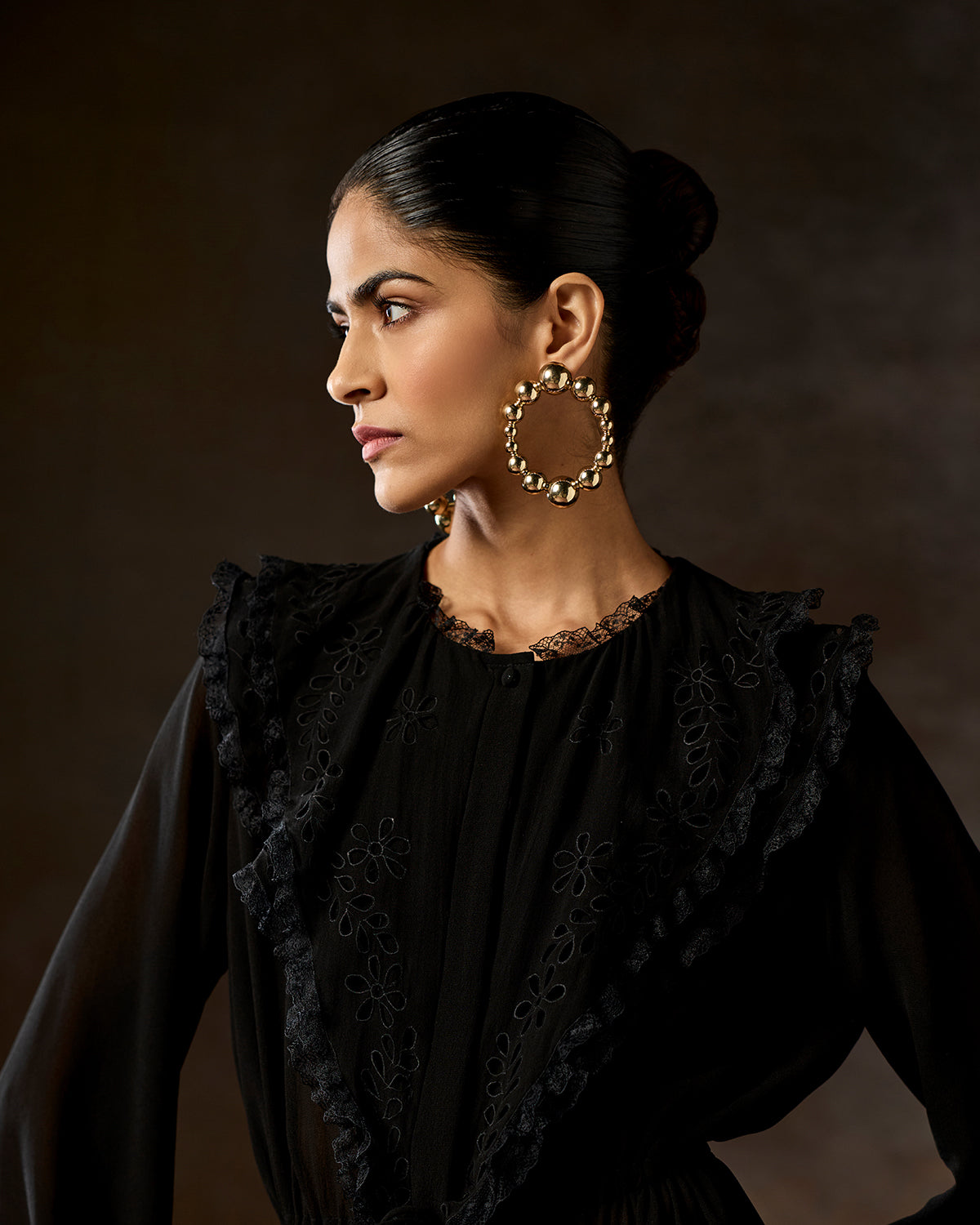 Maisie Black Ruffle Dress