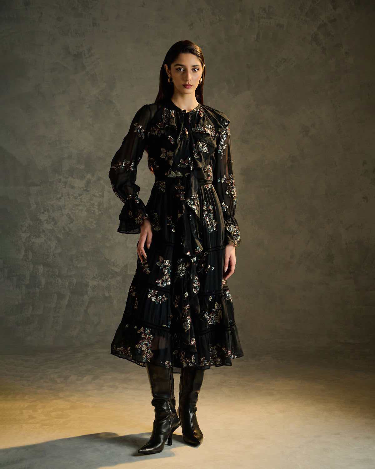 Soleil embroidered dress