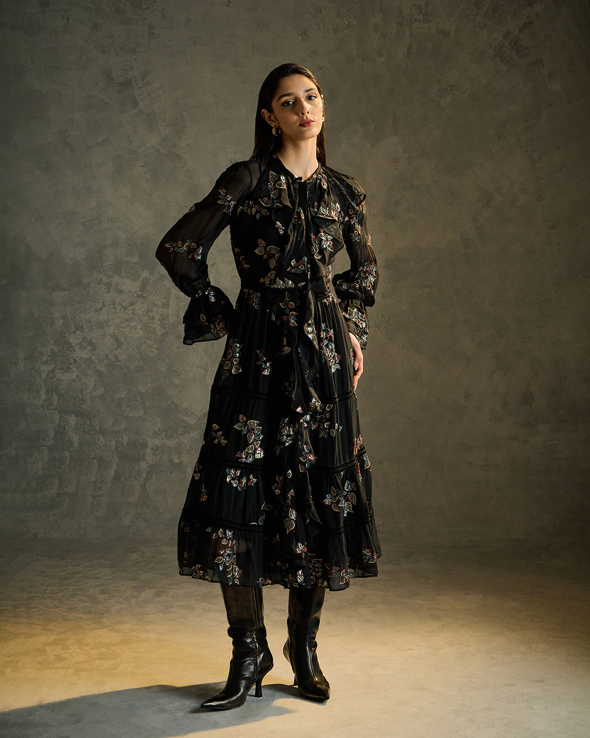 Soleil embroidered dress