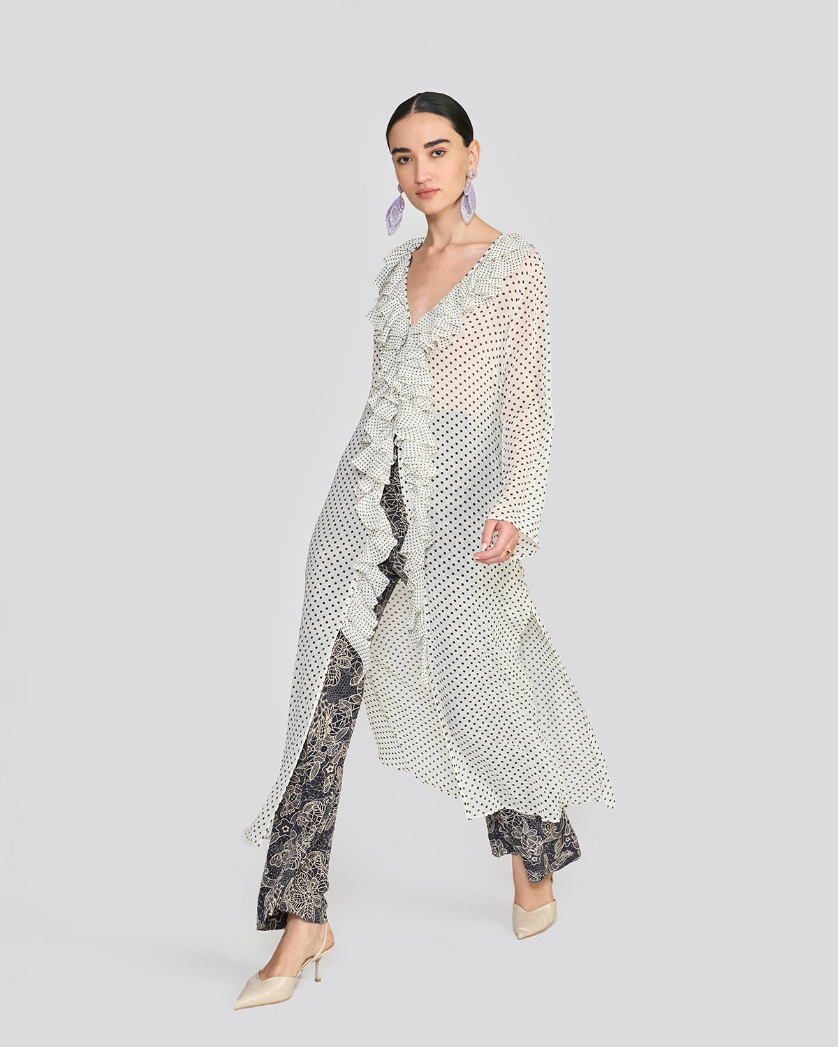Portia Ivory Printed Tunic