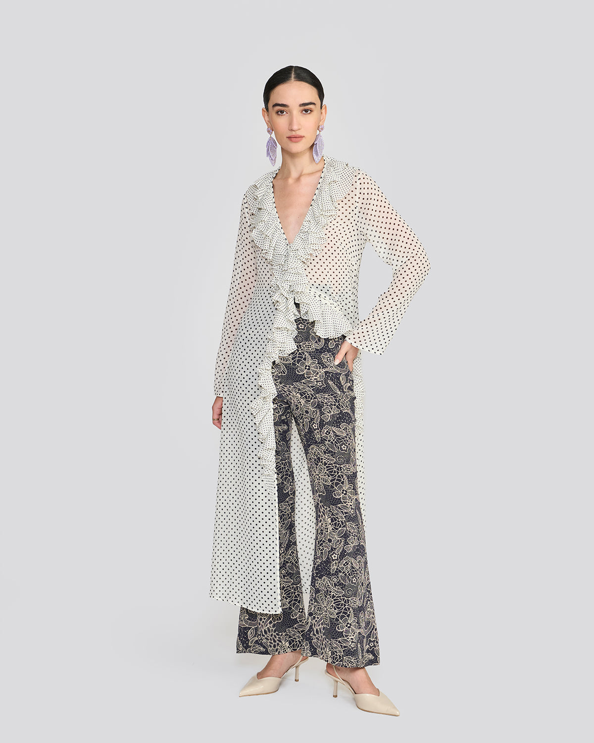 Portia Ivory Printed Tunic