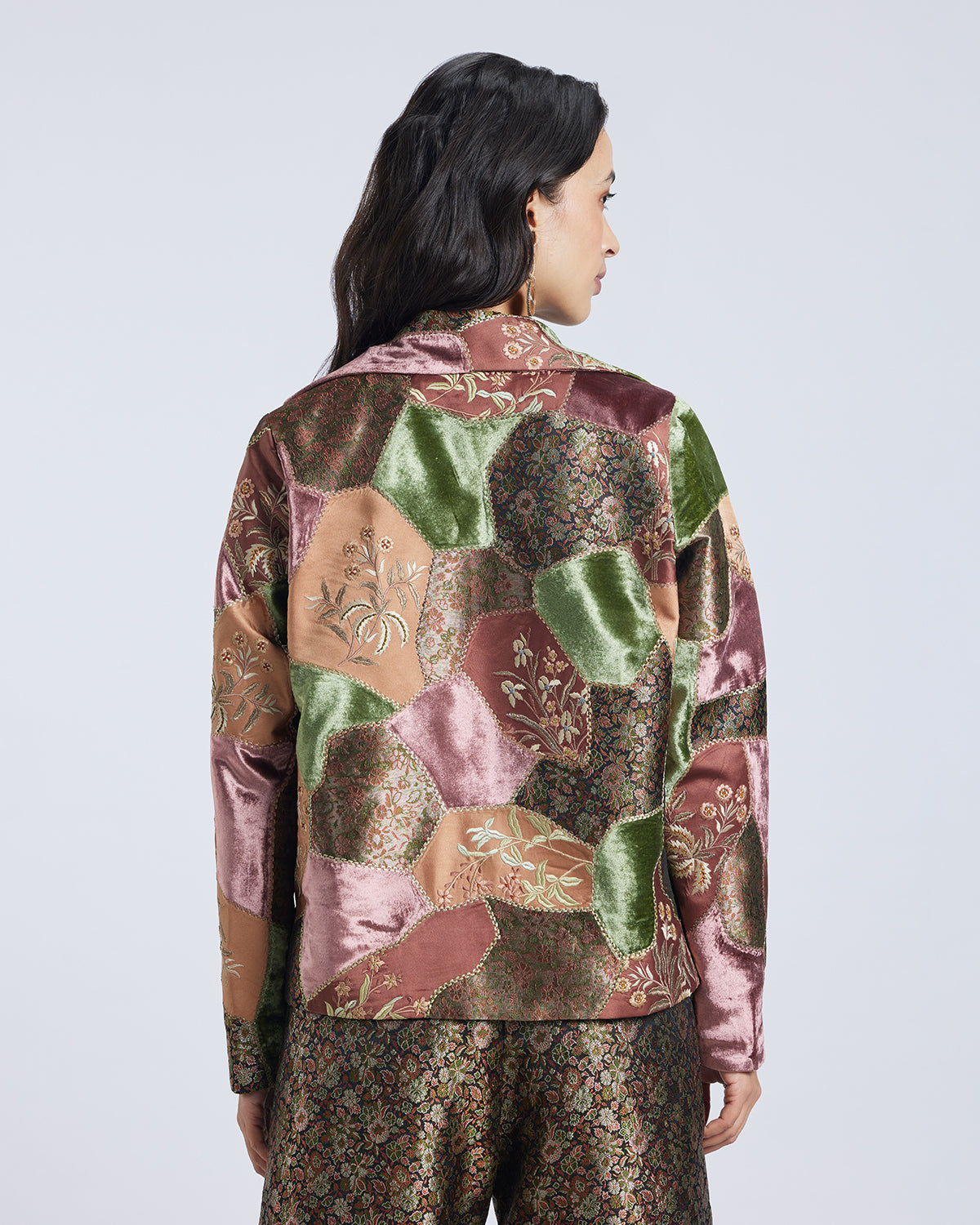 Silk Brocade Patchwork Jacket