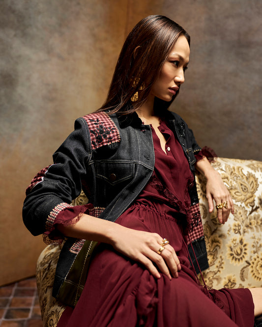 Nina Patchwork Denim Jacket