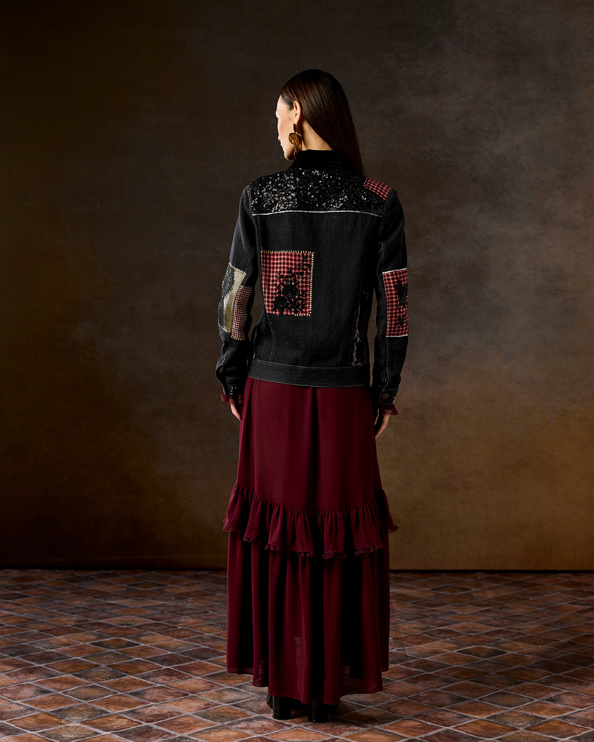 Nina Patchwork Denim Jacket