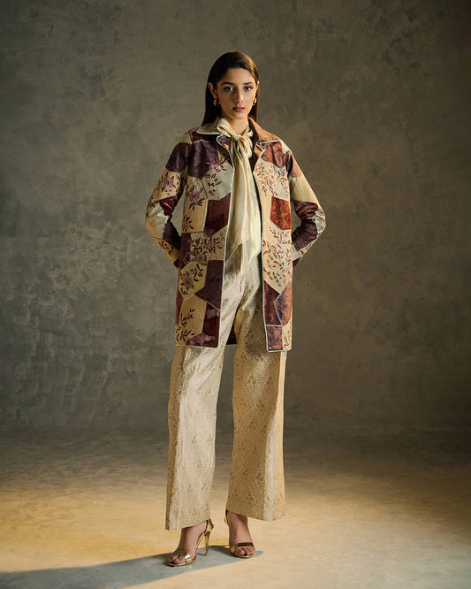 Mirella Long patchwork jacket