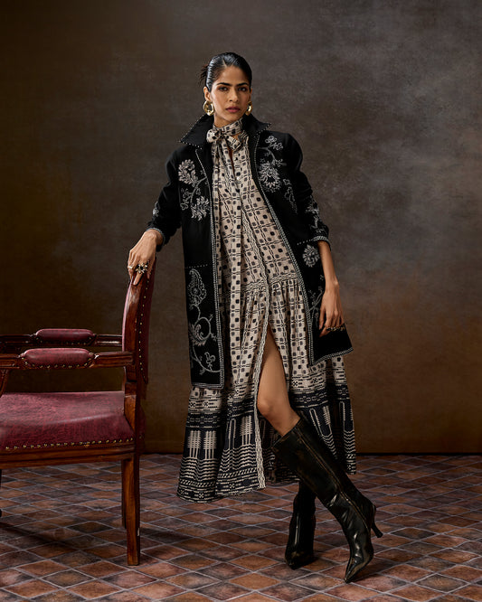 Mirella Long Hand Embroidered  Jacket