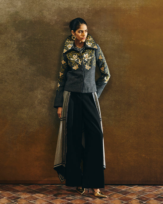 Rheia Embroidered Flannel Jacket