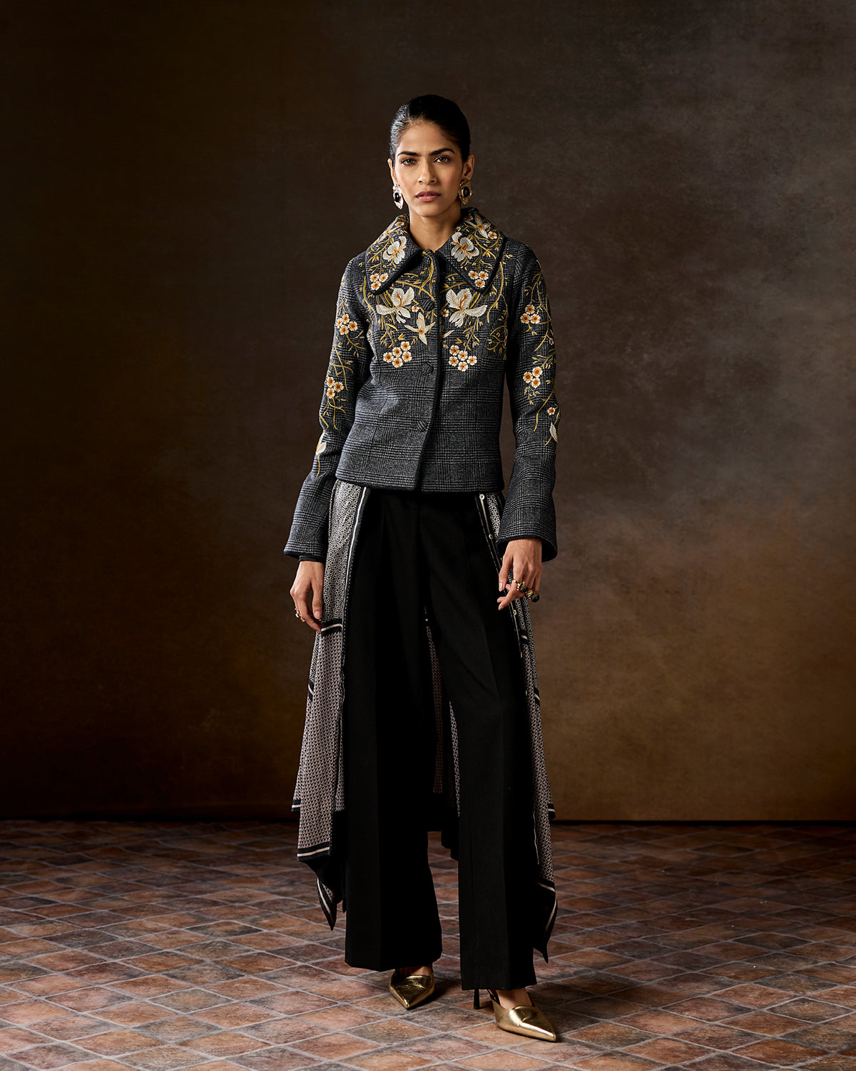 Rheia Embroidered Flannel Jacket