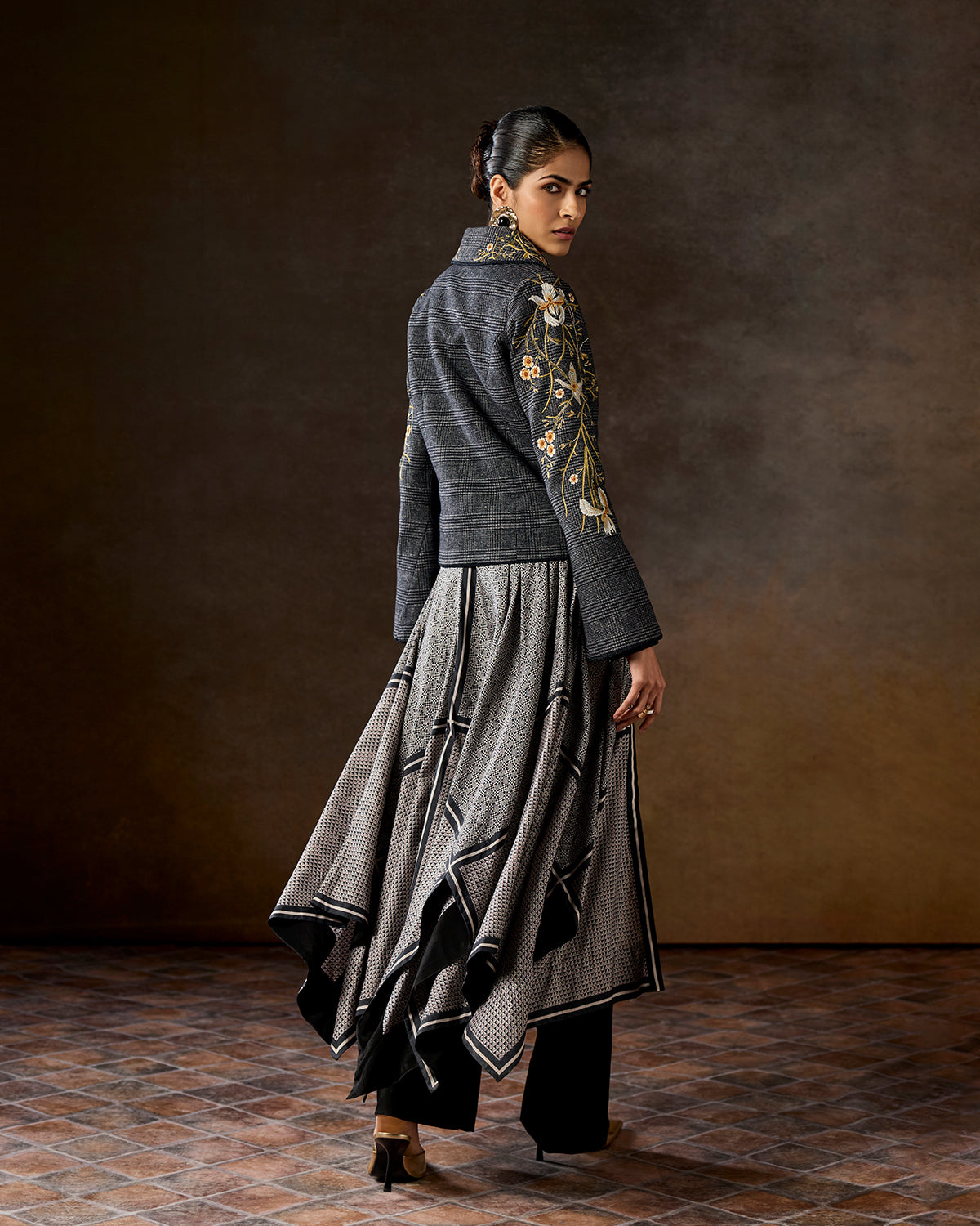 Rheia Embroidered Flannel Jacket