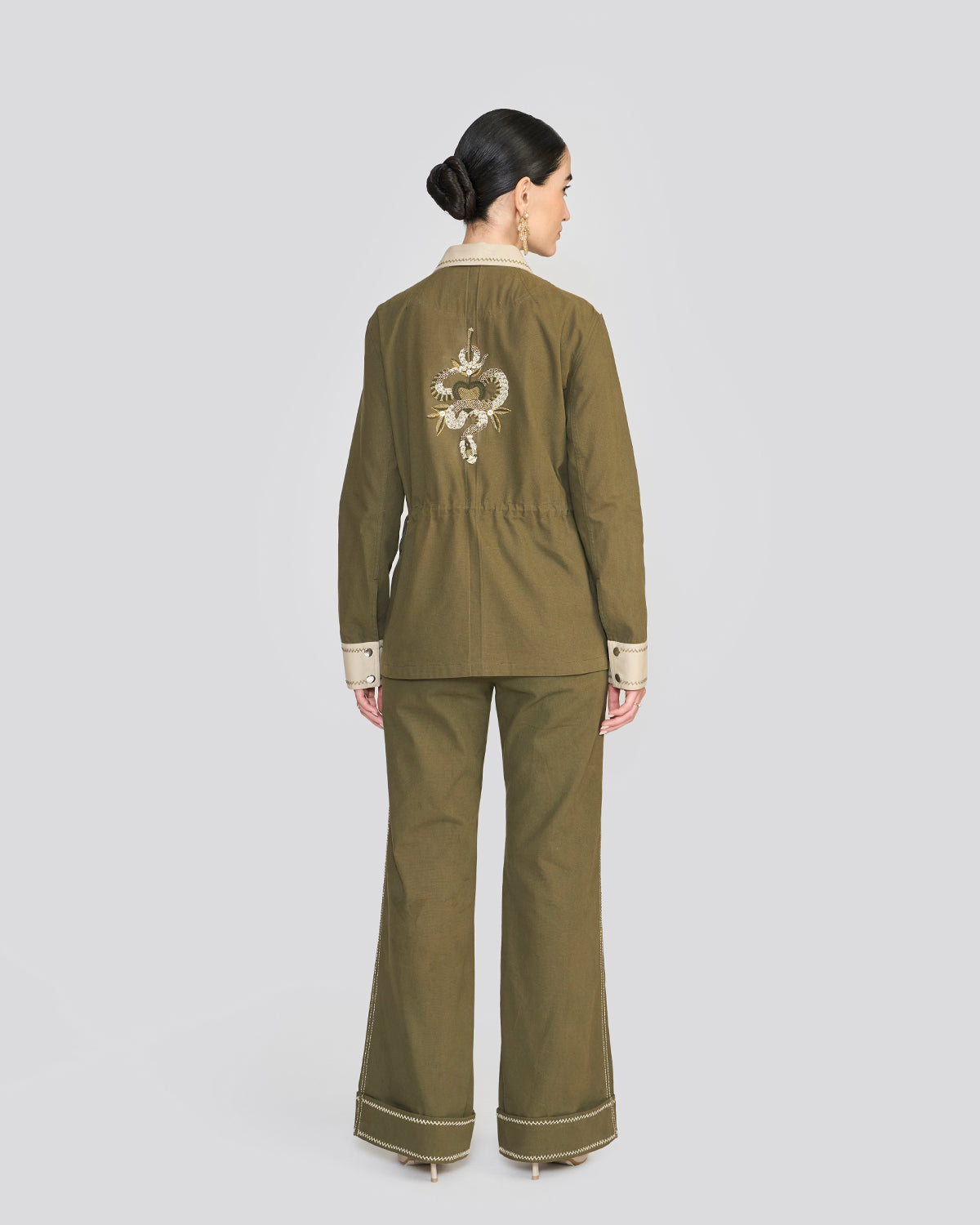 Quinn Khaki Green Safari Jacket