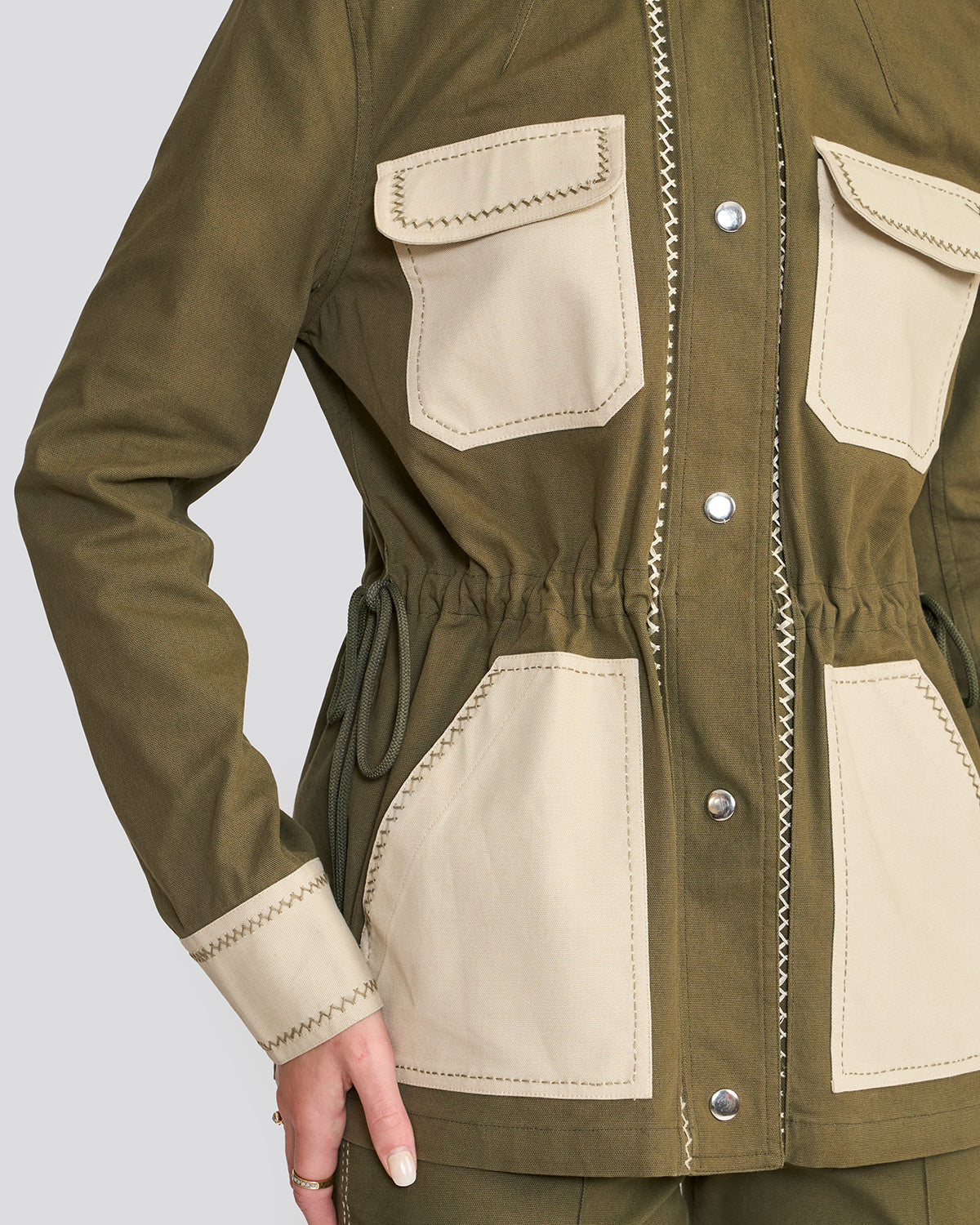 Quinn Khaki Green Safari Jacket