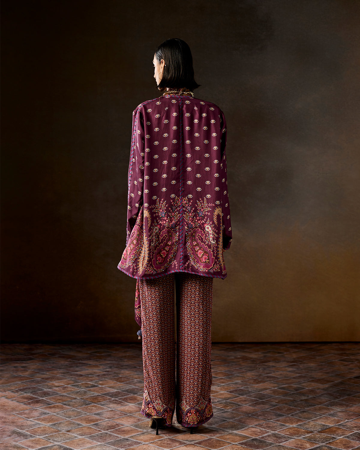 Oriana Printed  Reversible Shrug