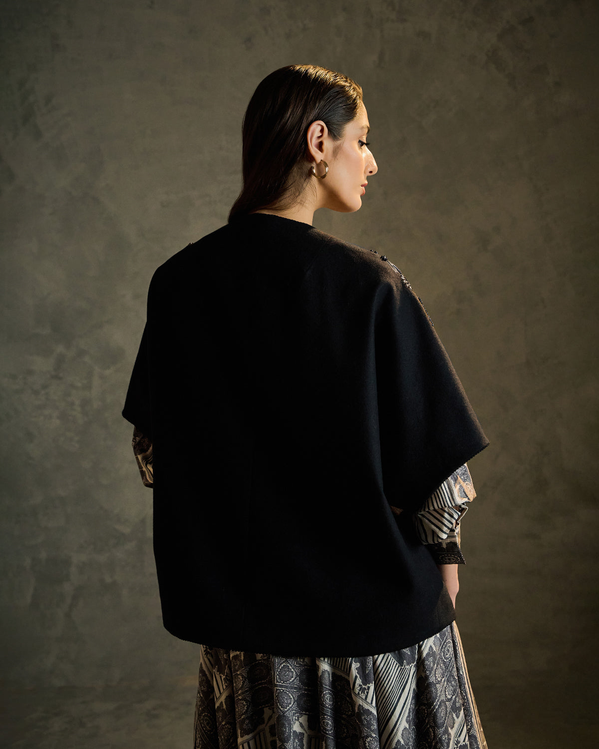 Flora Embroidered Woolen Shrug