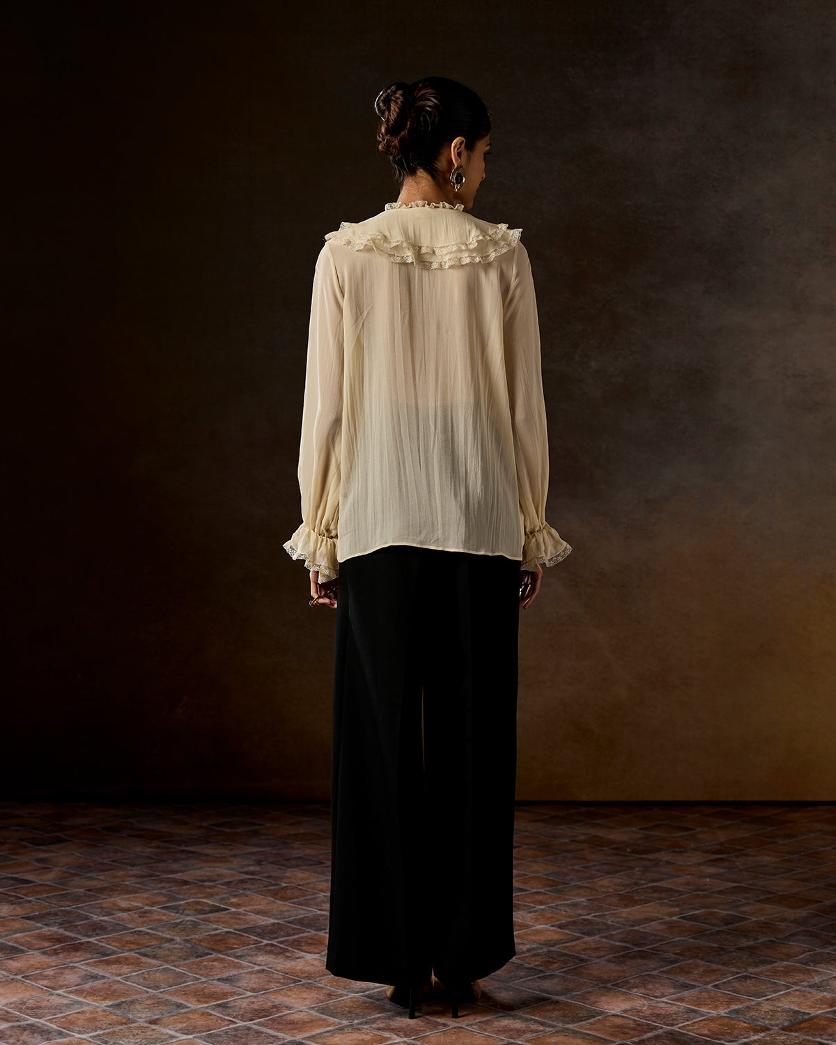 Maisie Ivory Ruffle Top