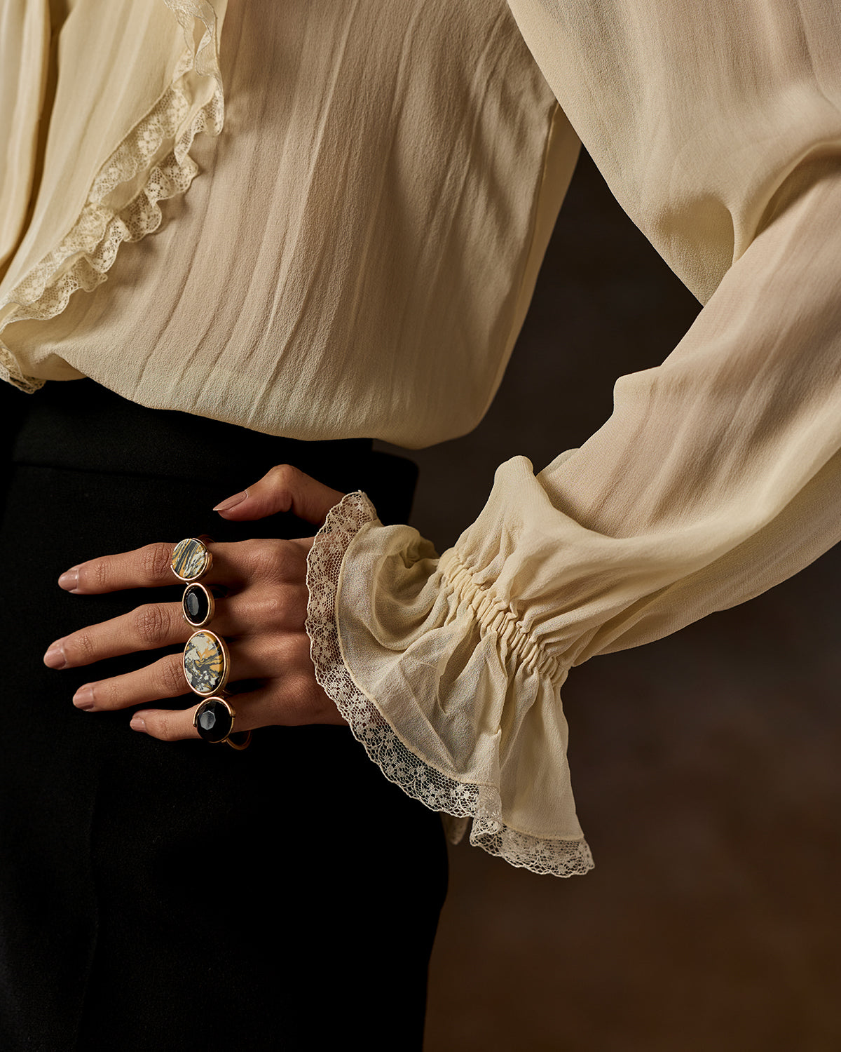 Maisie Ivory Ruffle Top