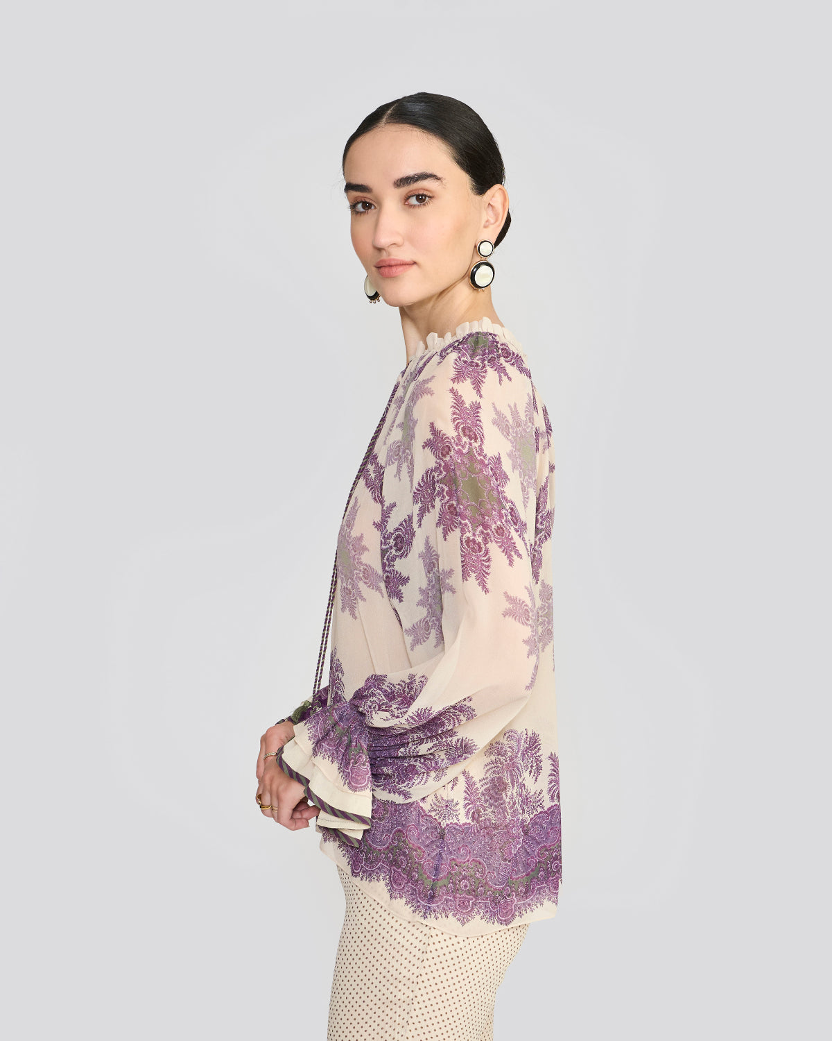 Chelsea Cream Printed Top