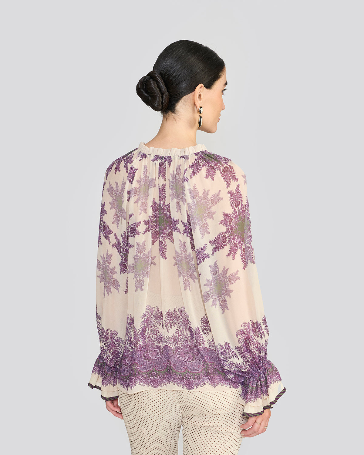 Chelsea Cream Printed Top