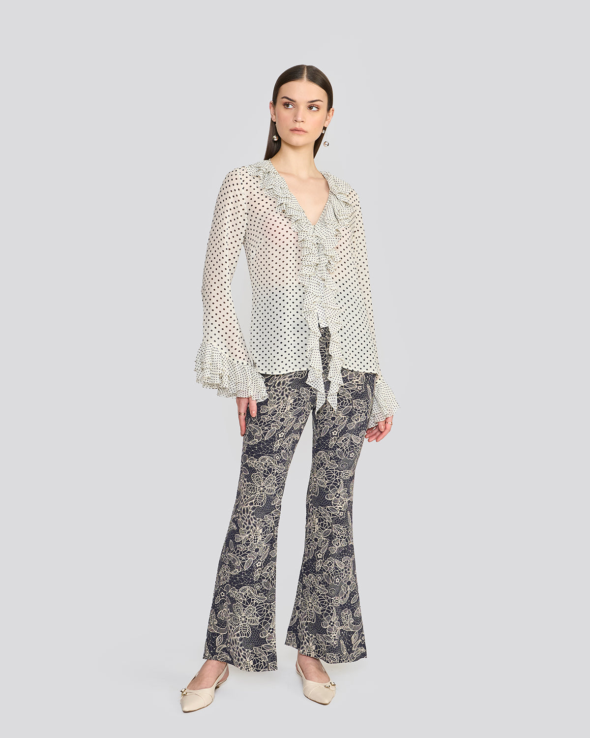 Portia Ivory Printed Top