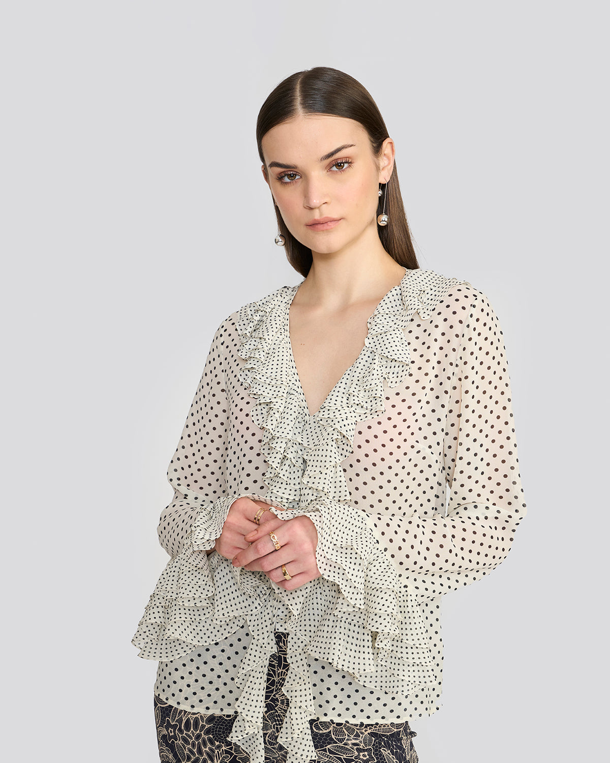 Portia Ivory Printed Top