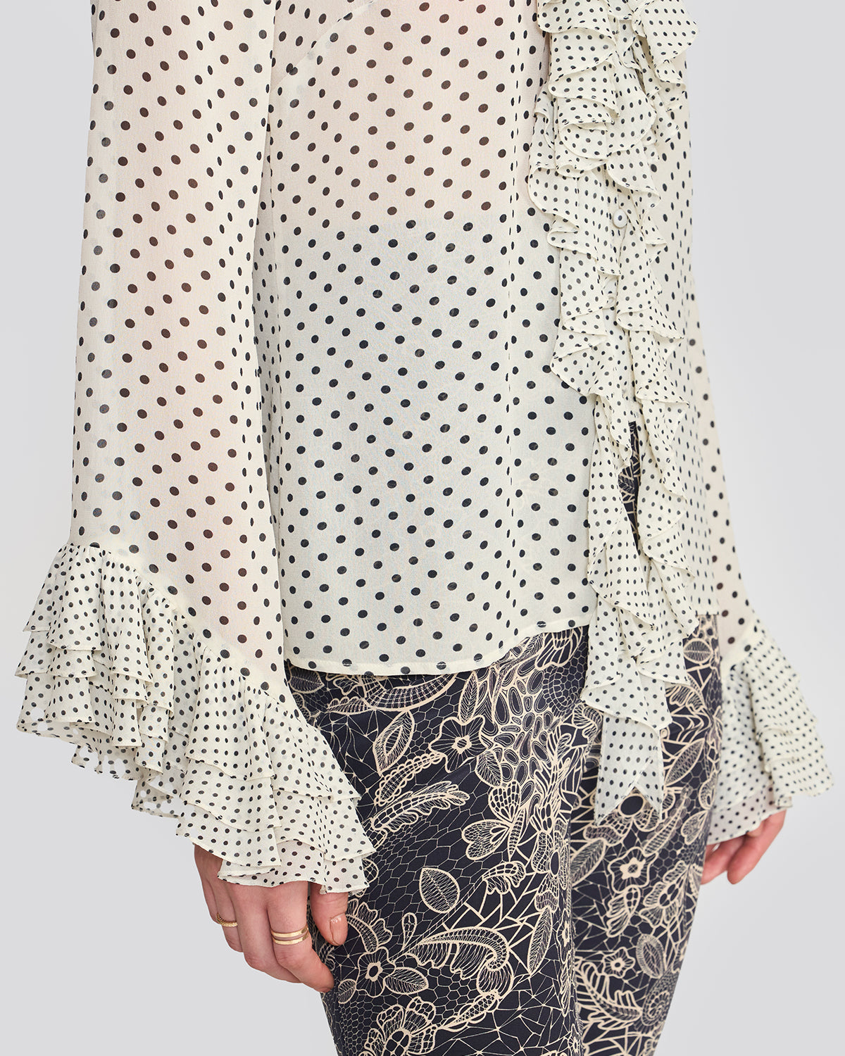 Portia Ivory Printed Top