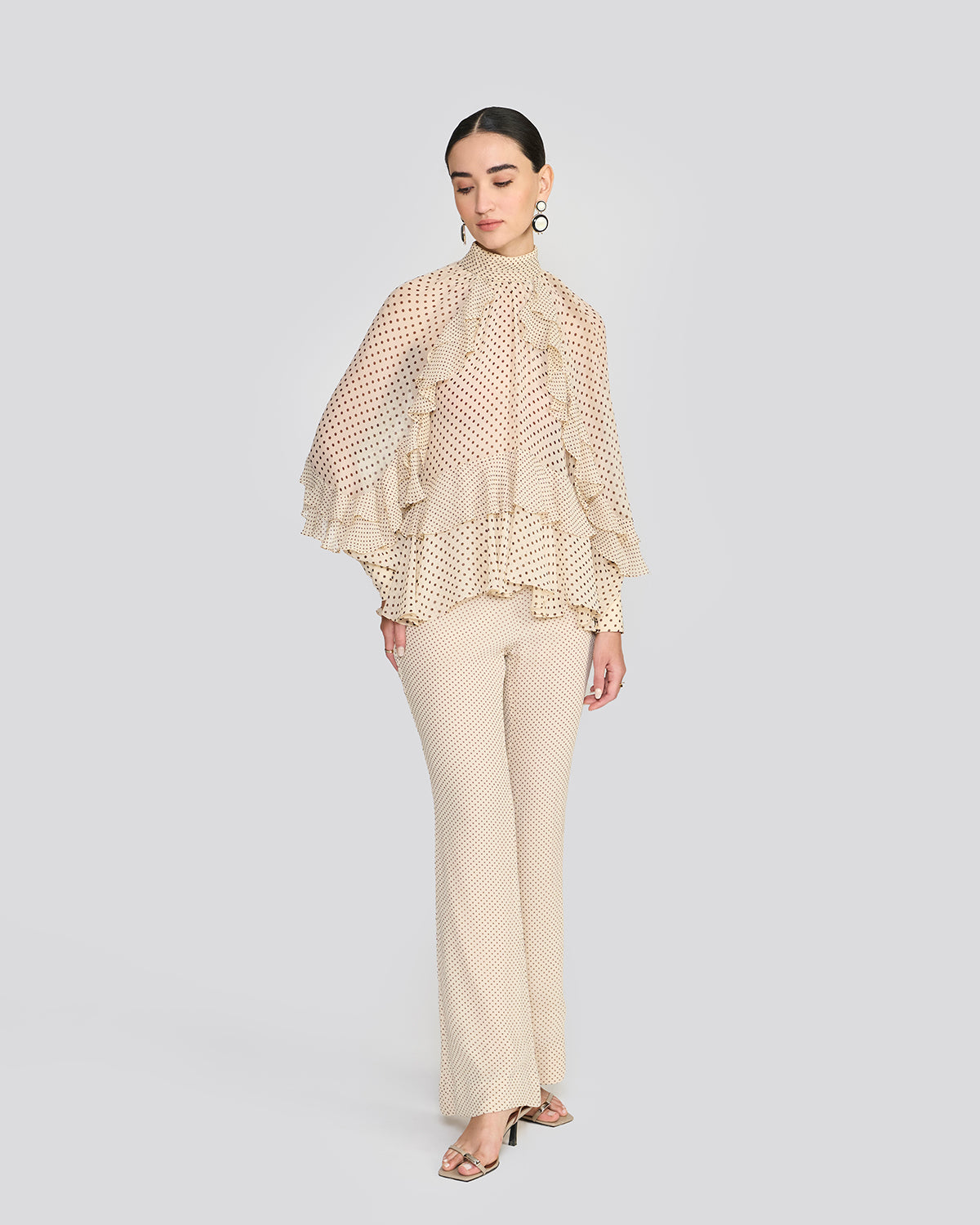 Chloe Cream Printed Top