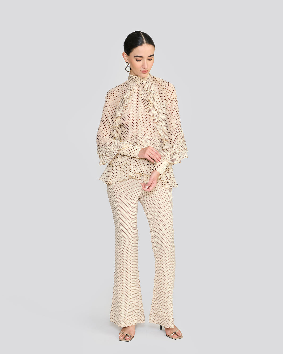 Chloe Cream Printed Top