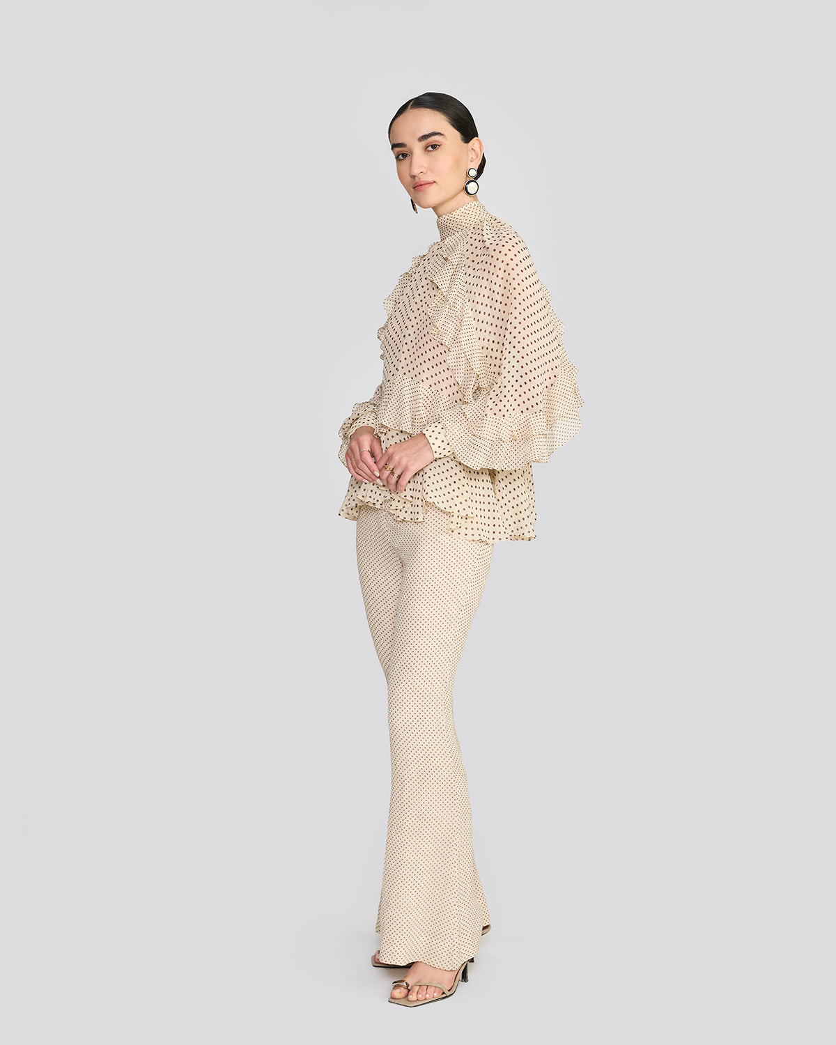 Chloe Cream Printed Top