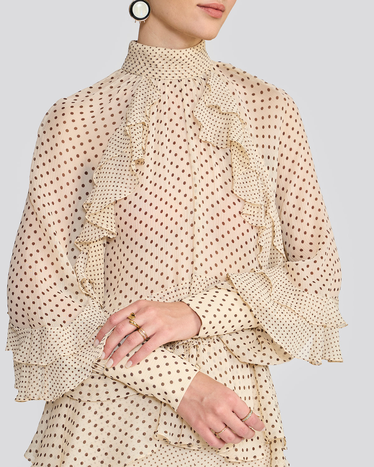 Chloe Cream Printed Top